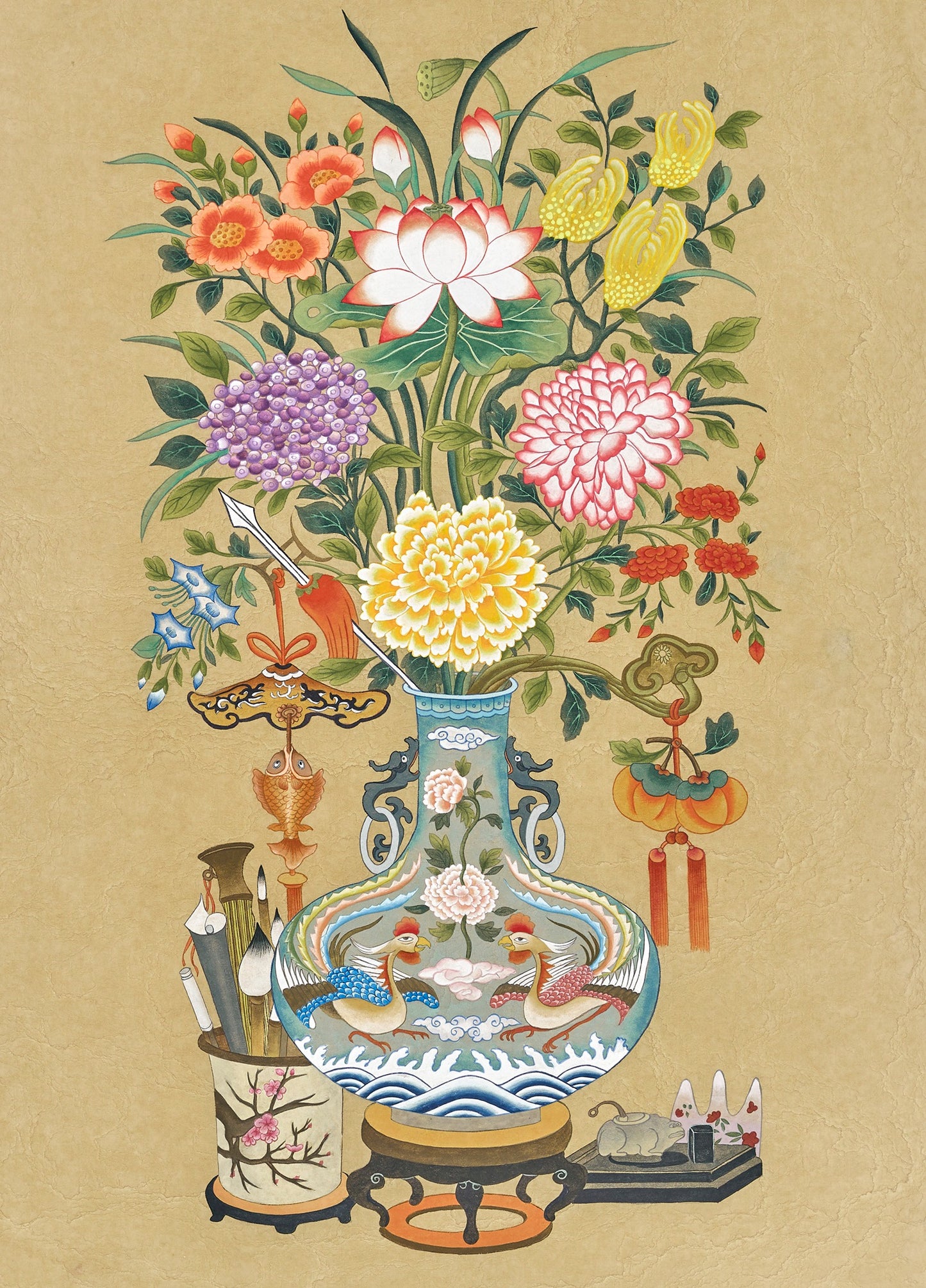 Harmony Vase – Traditional Korean Floral Still Life